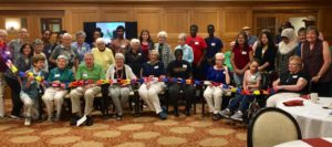 Student volunteers and Ingleside residents linked their experience in a symbolic paper chain.