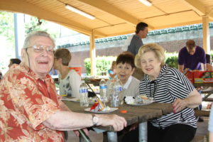 Link Generations Advisory Board members in the picnic pavilion.