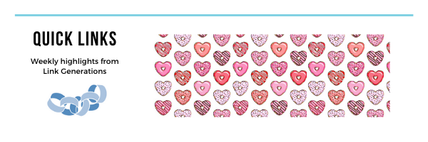 Quick Links banner with heart patterns.
