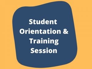 Banner for Student Orientation & Training Session
